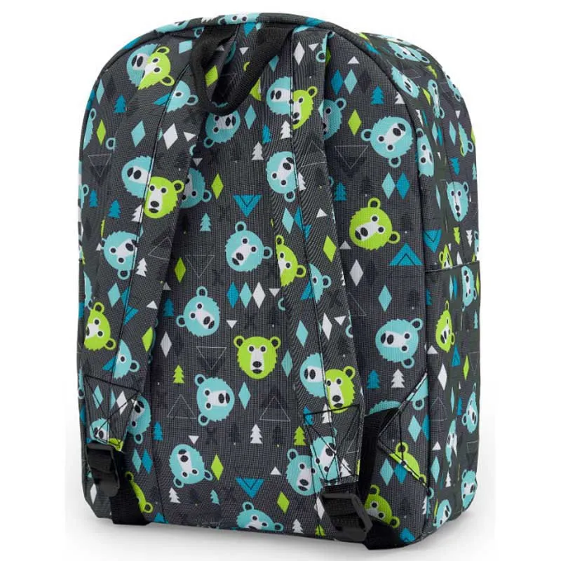 Joluvi Quattro Print Ryggsekk, Black / green / yellow