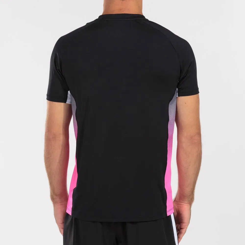 Joma Elite Vii Kortarmet T-skjorte male, Black / fluor pink / white Joma Elite Vii Kortarmet T-skjorte male, Black / fluor pink / white