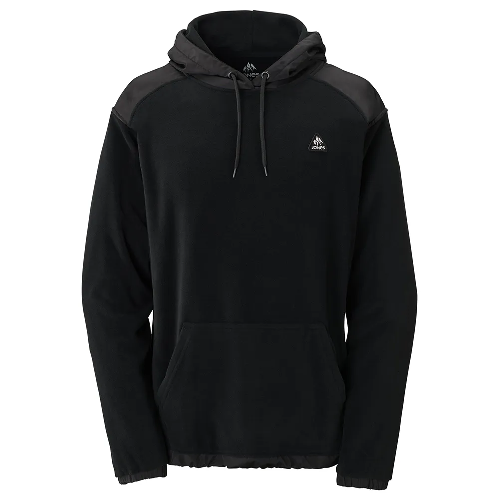 Jones Recycled Fleecejakke Med Hette, Stealth black Jones Recycled Fleecejakke Med Hette, Stealth black