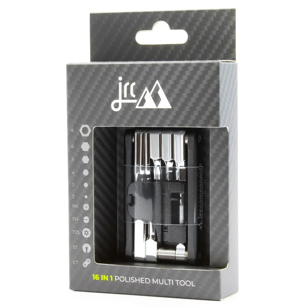 Jrc Components 16 In 1 Polished Multiverktøy, Black / silver, One Size Jrc Components 16 In 1 Polished Multiverktøy, Black / silver, One Size