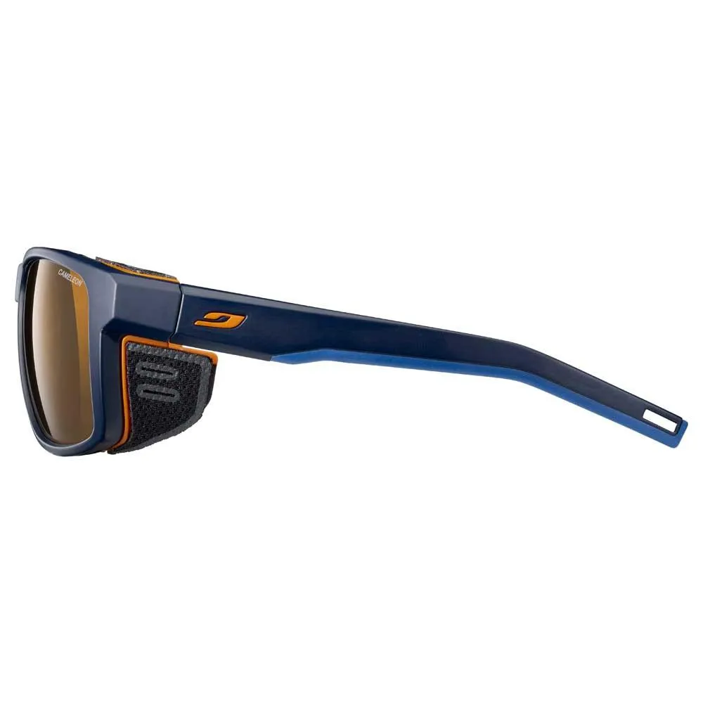 Julbo Shield Reactiv Cameleon Foto Kromatiske Solbriller Refurbished, Blue / blue / orange, Reactiv Cameleon Brown/CAT2-4 Julbo Shield Reactiv Cameleon Foto Kromatiske Solbriller Refurbished, Blue / blue / orange, Reactiv Cameleon Brown/CAT2-4