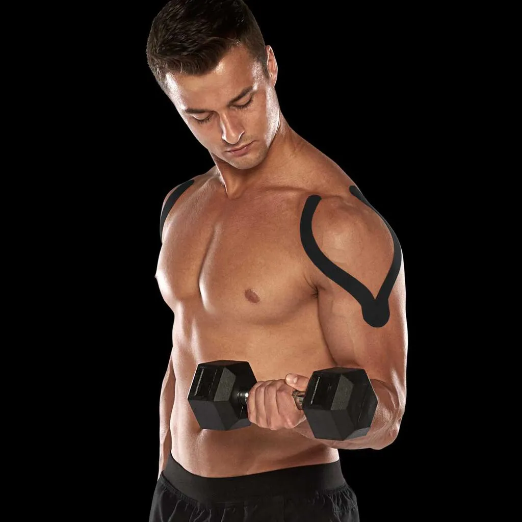 K-Tape Kinesiologi tape fra Biviax, Svart