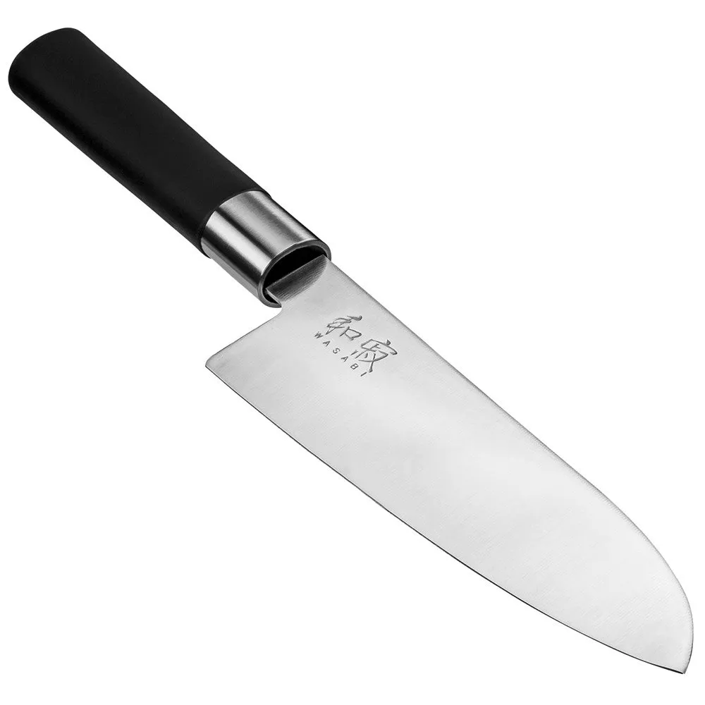 Kai Wasabi Black Santoku 16.5 Cm Kniv, Brown / silver, One Size Kai Wasabi Black Santoku 16.5 Cm Kniv, Brown / silver, One Size