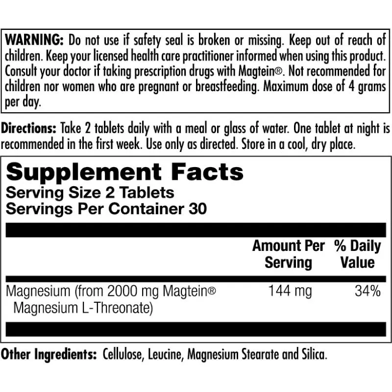 Kal Magnesium L-threonate Kapsler 60 Enheter, One size