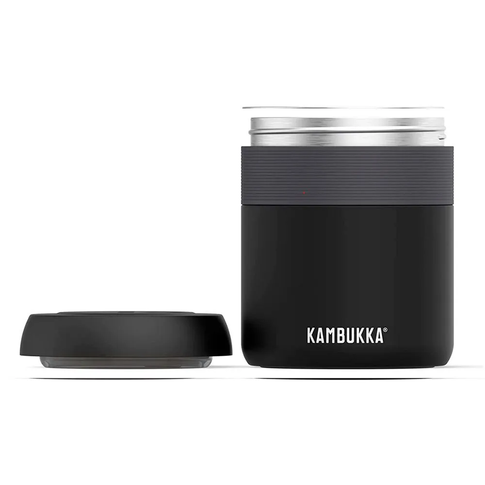 Kambukka Bora Food 600ml Termosflaske, Matte black, One Size