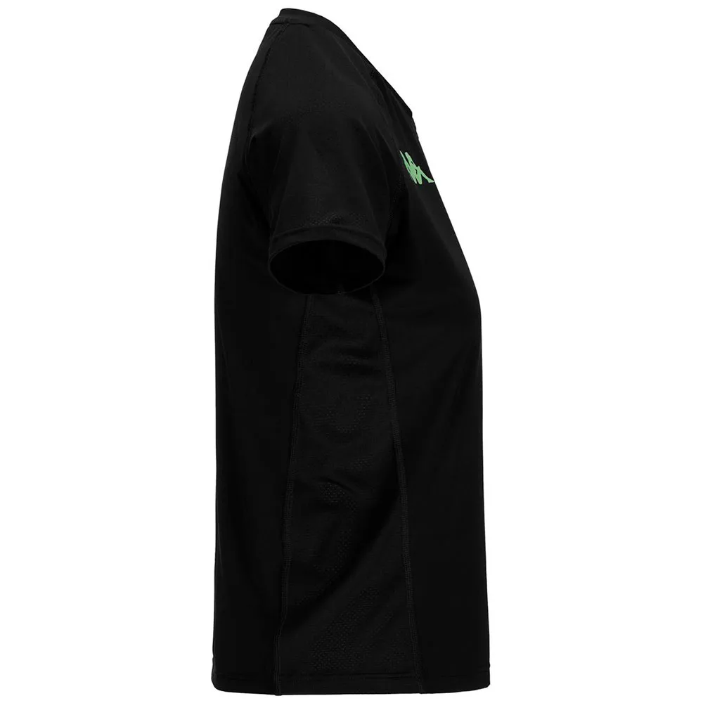 Kappa Kombat Fiba Kortarmet T-skjorte, Black Kappa Kombat Fiba Kortarmet T-skjorte, Black