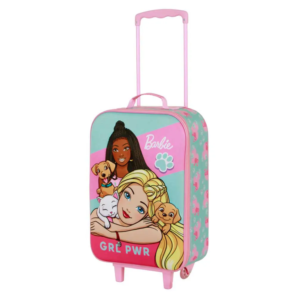 Karactermania Barbie Pets Soft 3d Trillekoffert, Pink