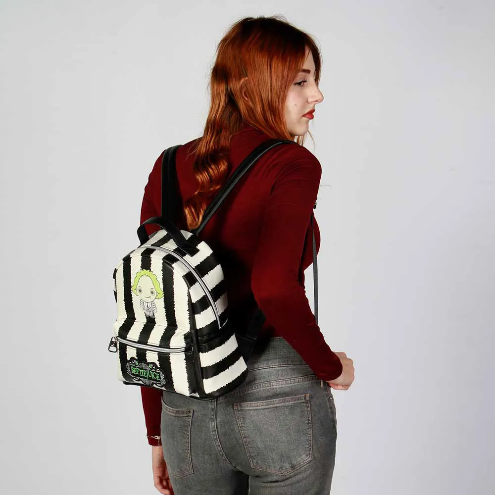 Karactermania Beetlejuice Stripes-heady Ryggsekk, White Karactermania Beetlejuice Stripes-heady Ryggsekk, White