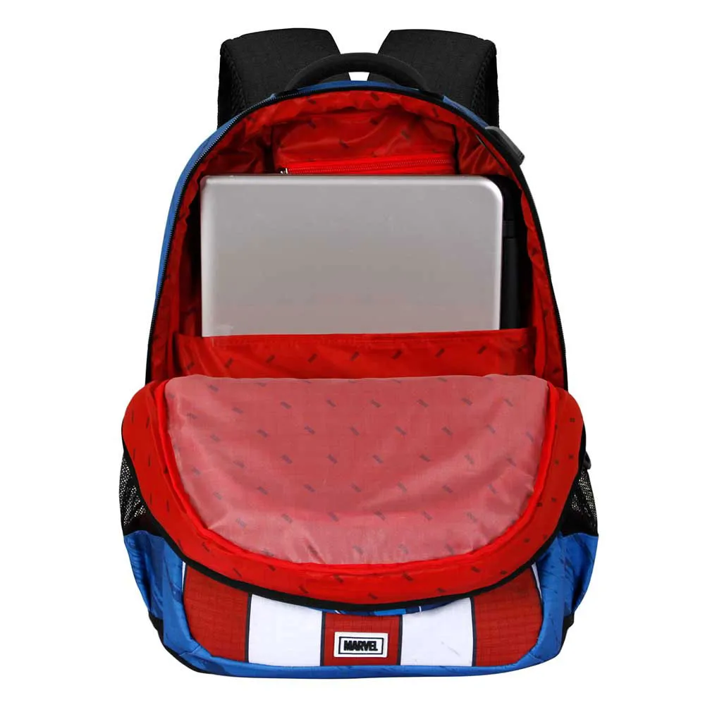 Karactermania Marvel Captain America Gears Plus Running Ryggsekk, Blue Karactermania Marvel Captain America Gears Plus Running Ryggsekk, Blue