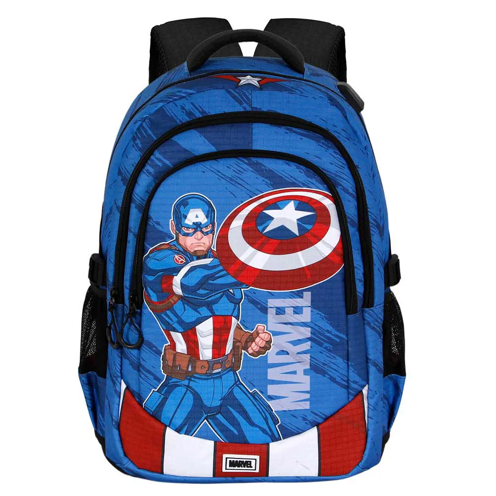 Karactermania Marvel Captain America Gears Plus Running Ryggsekk, Blue Karactermania Marvel Captain America Gears Plus Running Ryggsekk, Blue
