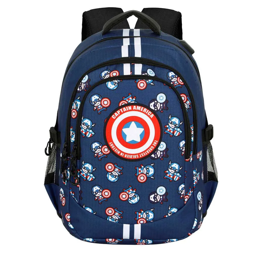 Karactermania Marvel Captain America Plus Running Ryggsekk, Blue