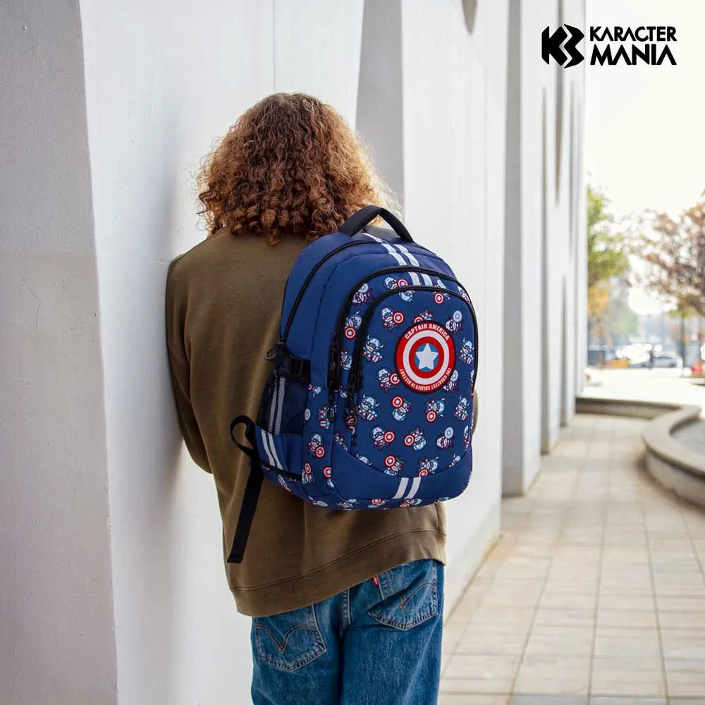Karactermania Marvel Captain America Plus Running Ryggsekk, Blue