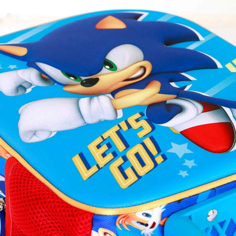 Karactermania Sonic The Hedgehog Sega Go 3d Ryggsekk Med Hjul, Blue