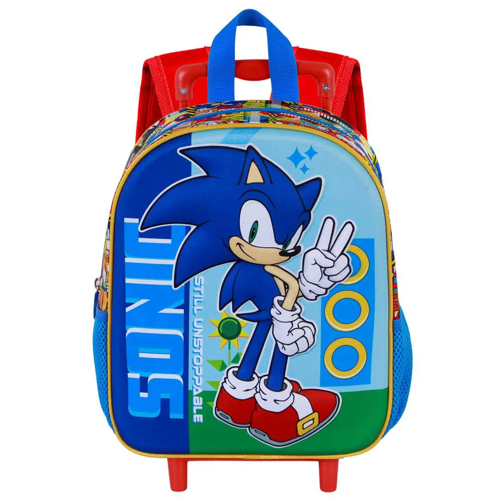 Karactermania Sonic The Hedgehog Sega Unstoppable 3d Ryggsekk Med Hjul, Blue