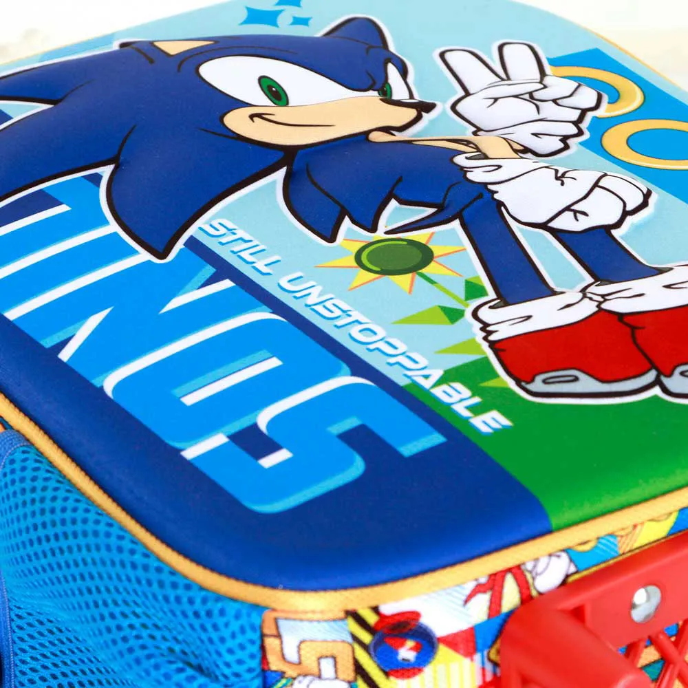 Karactermania Sonic The Hedgehog Sega Unstoppable 3d Ryggsekk Med Hjul, Blue