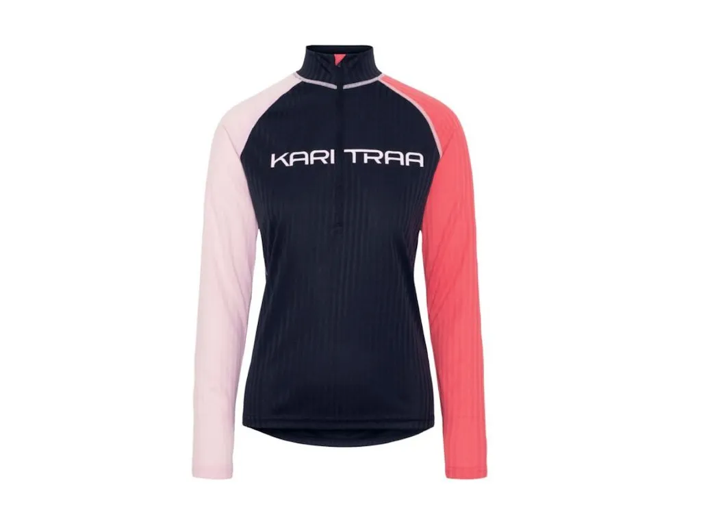 Kari Traa Ella baselayer trøye blå/koral dame