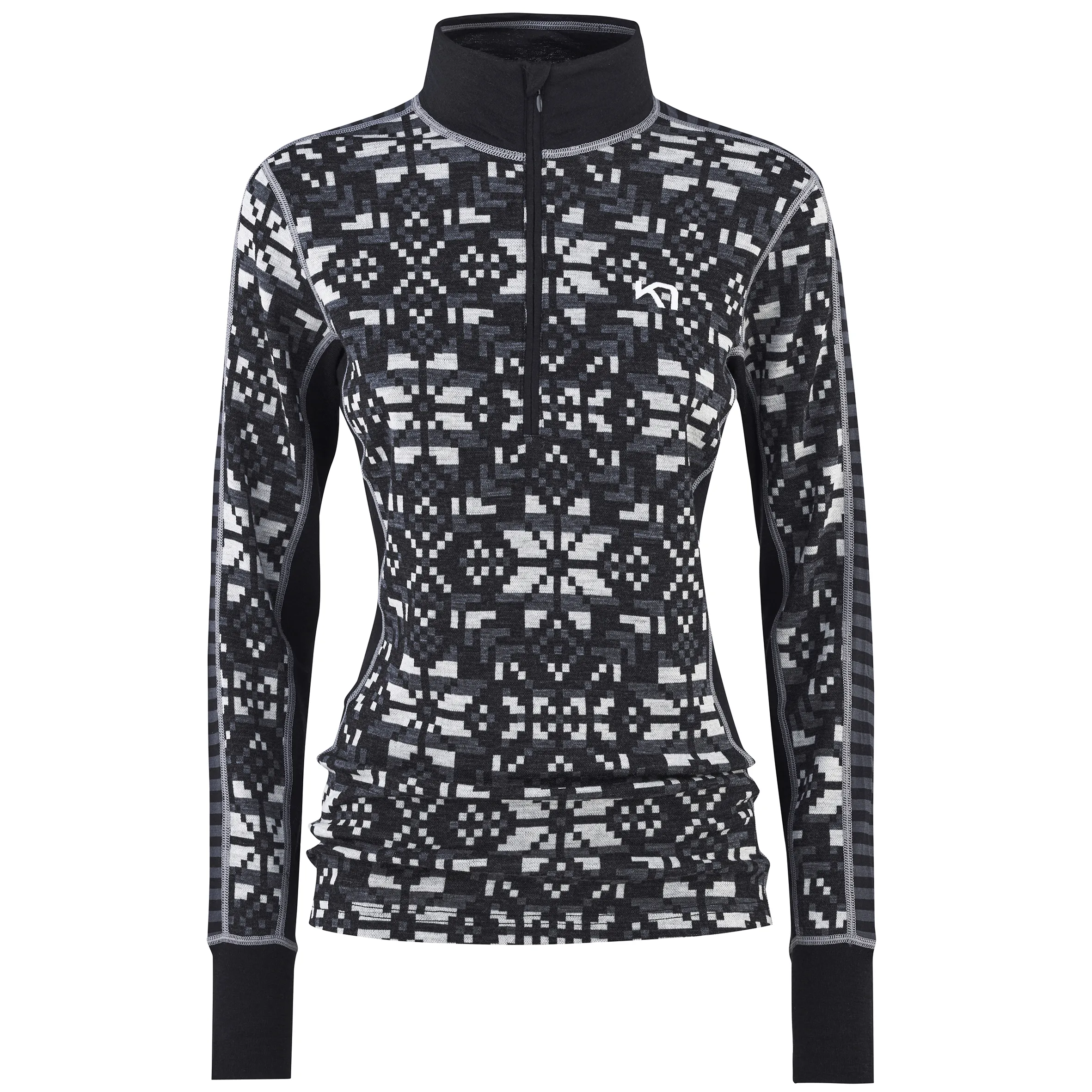 Kari Traa Women's Else Wool Half-Zip, Black, L