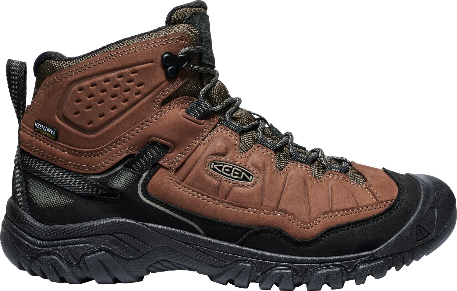 KEEN Men's Targhee IV Waterproof Mid-Bison-Black