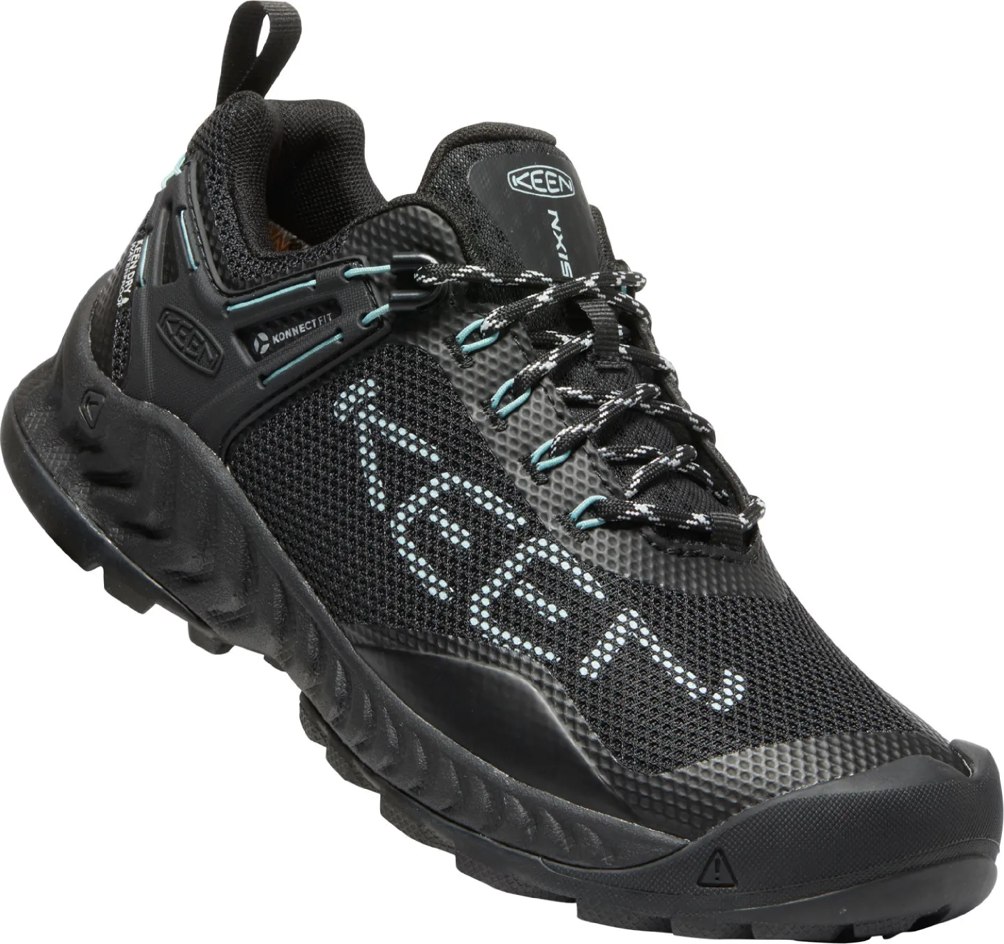 KEEN Women's NXIS EVO Waterproof Shoe (2022), Black/cloud blue KEEN Women's NXIS EVO Waterproof Shoe (2022), Black/cloud blue