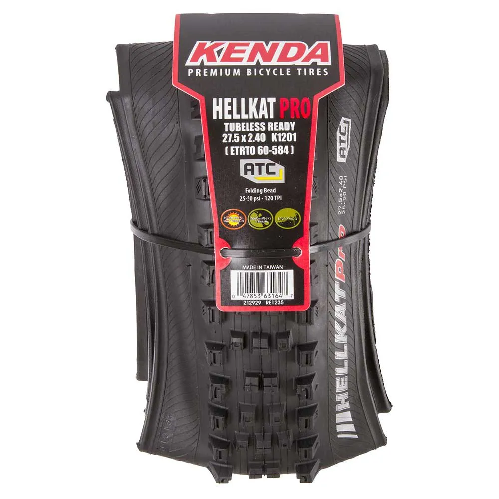 Kenda Hellkat Pro Aramidic Lining Dtc Atc 27.5´´ X 2.40 Mtb-dekk, Black, 27.5" x 2.40, Sykkeldekk