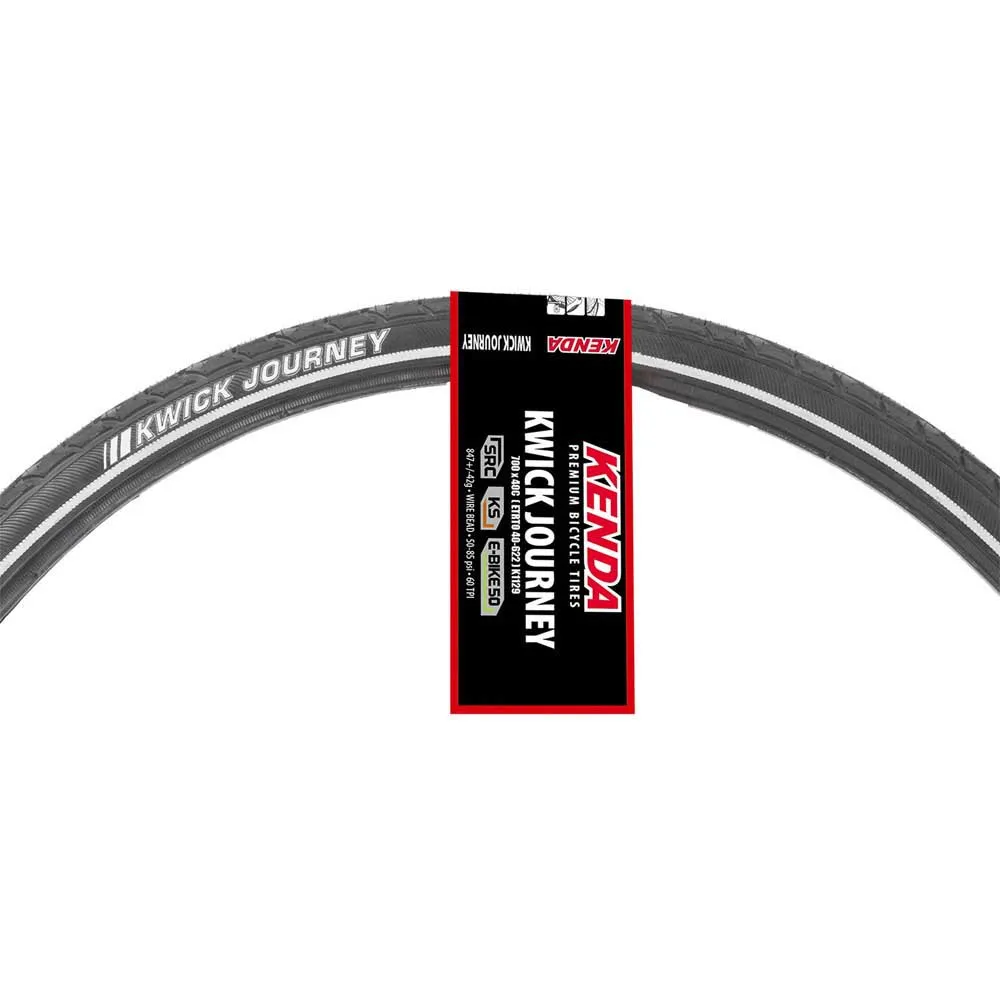 Kenda Kwick Journey K1129 Ks 700c X 40 Urban Stive Sykkeldekk, Black, 700C x 40 Kenda Kwick Journey K1129 Ks 700c X 40 Urban Stive Sykkeldekk, Black, 700C x 40