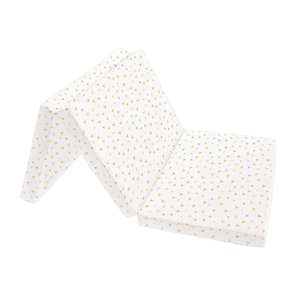 Kikkaboo Hjerter Sammenleggbar Madrass 60/120/5 Cm, Multicolor