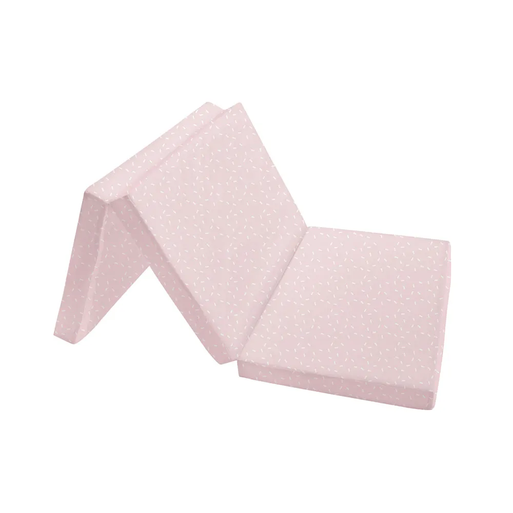 Kikkaboo Konfetti Sammenleggbar Madrass 60/120/5 Cm, Pink Kikkaboo Konfetti Sammenleggbar Madrass 60/120/5 Cm, Pink