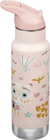 Klean Kanteen Kids' Classic Insulated Water Bottle with Flip Seal Sport Cap and Straw
