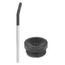 Klean Kanteen TKWide Straw Cap, Black/ brushed stainless, One Size