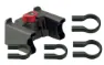 Klickfix beslag med nøkel og oversize adapter, Black, One Size