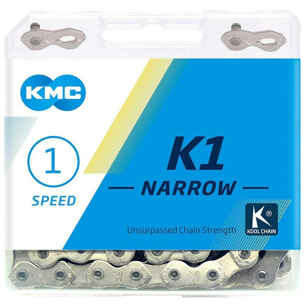 KMC K1 Narrow Kjede, Silver, 100 Links KMC K1 Narrow Kjede, Silver, 100 Links