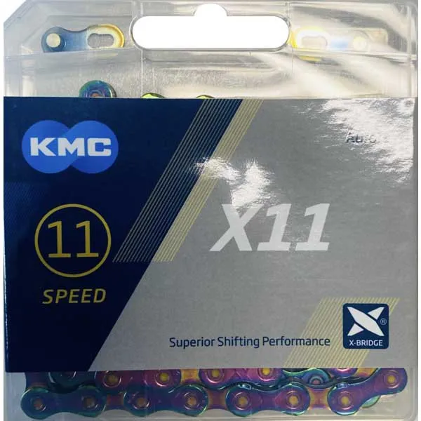 KMC X11 Aurora Blue Kjede, Blue, 118 Links, 11s
