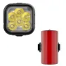 Knog Blinder 1300 + Mid Cobber Sykkellyktesett, Black / red, 1300 / 170 Lysstyrker