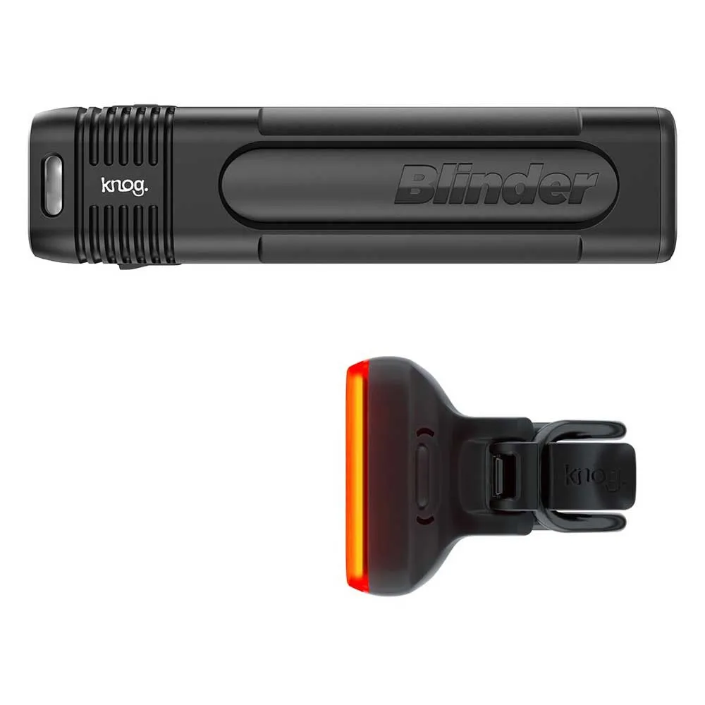 Knog Blinder 600 + Square Sykkellyktesett, Black / red, 600 / 100 Lysstyrker Knog Blinder 600 + Square Sykkellyktesett, Black / red, 600 / 100 Lysstyrker