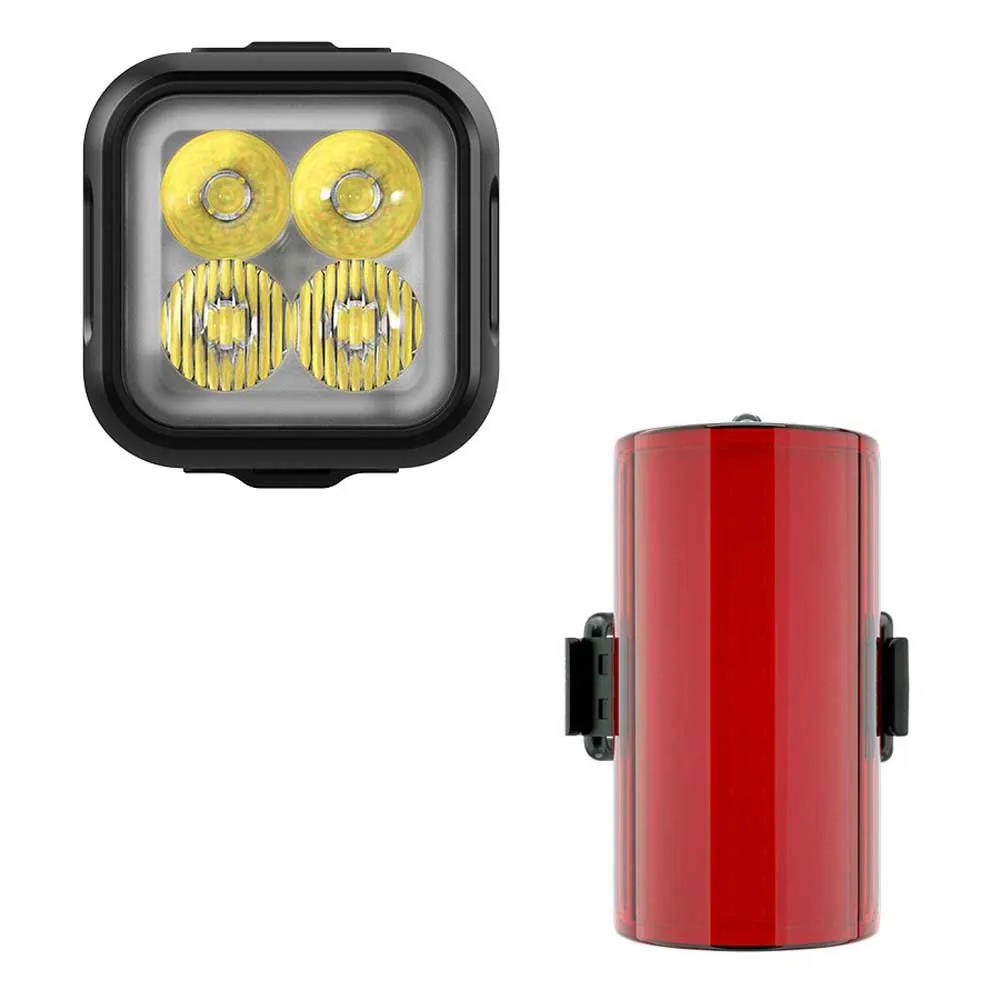 Knog Blinder 900 + Mid Cobber Sykkellyktesett, Black / red, 900 / 170 Lysstyrker Knog Blinder 900 + Mid Cobber Sykkellyktesett, Black / red, 900 / 170 Lysstyrker