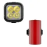 Knog Blinder 900 + Mid Cobber Sykkellyktesett, Black / red, 900 / 170 Lysstyrker