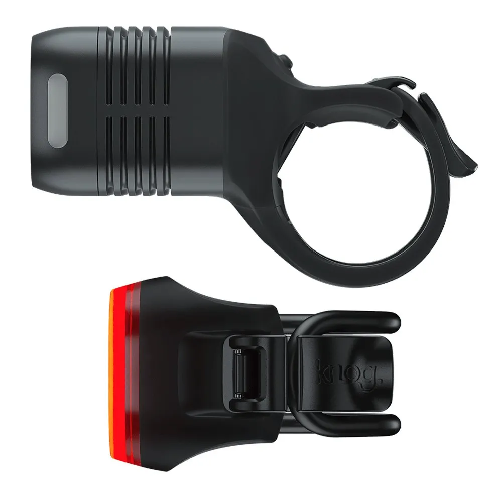 Knog Blinder Road 600 And Mini Square Sykkellyktesett, Black / red, 600 / 100 Lysstyrker Knog Blinder Road 600 And Mini Square Sykkellyktesett, Black / red, 600 / 100 Lysstyrker