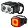 Knog Blinder Road 600 And Mini Square Sykkellyktesett, Black / red, 600 / 100 Lysstyrker