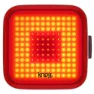 Knog Blinder Square Baklys, Black / red, 100 Lysstyrker
