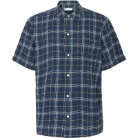 Knowledge Cotton Apparel Box Fit Seersucker Short Sleeved Shirt