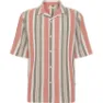 Knowledge Cotton Apparel Box Sl Striped Cotton Shirt