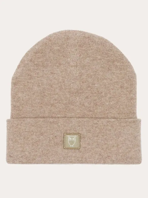 Knowledge Cotton Apparel Double Layer Wool Beanie, Kelp melange Knowledge Cotton Apparel Double Layer Wool Beanie, Kelp melange