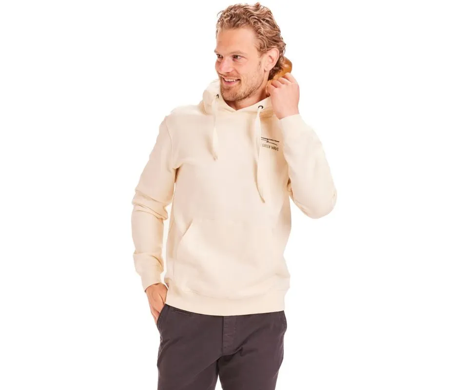 Knowledge Cotton Apparel Elm The Green Wave Hooded Sweater Men Knowledge Cotton Apparel Elm The Green Wave Hooded Sweater Men