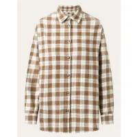 Knowledge Cotton Apparel Flannel Boyfriend Fit Checked Shirt Knowledge Cotton Apparel Flannel Boyfriend Fit Checked Shirt