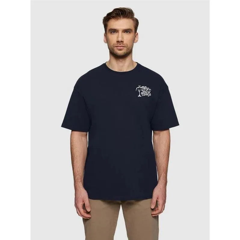 Knowledge Cotton Apparel Loose Fit Print T-Shirt
