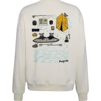 Knowledge Cotton Apparel Loose Fit Sweat Camping Back Print