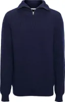 Knowledge Cotton Apparel Men's 1/2 Neck Zip Merino Wool Rib Knit