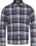 Knowledge Cotton Apparel Men's Big Checked Heavy Flannel Overshirt, China blue