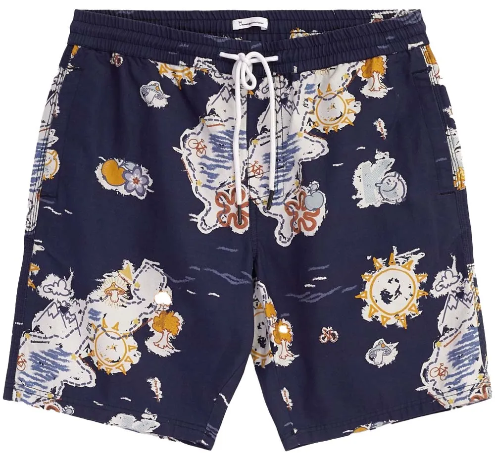 Knowledge Cotton Apparel Men's Boardwalk Shorts With Elastic Waist Knowledge Cotton Apparel Men's Boardwalk Shorts With Elastic Waist