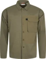 Knowledge Cotton Apparel Men's Outdoor Twill Overshirt With Contrast Fabric